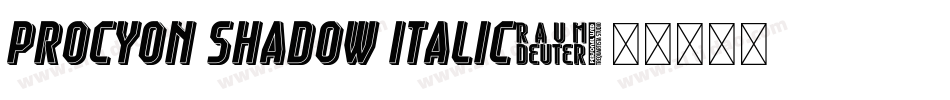 Procyon Shadow Italic字体转换